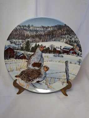 Vintage The Gray Partridge Knowles China Co Decorative Collectors Plate Birds
